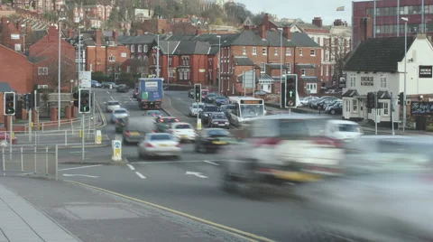 Time Lapse: Traffic at a Junction 4K Stock Footage 42952627
