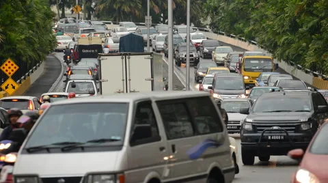 Time Lapse of Traffic in Kuala Lumpur Malaysia Stock Footage 52894341