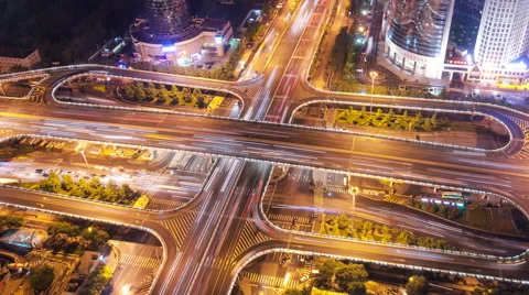 Time lapse-traffic lane Video stock 63085312
