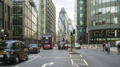 Time lapse of traffic in London Video stock 81137863