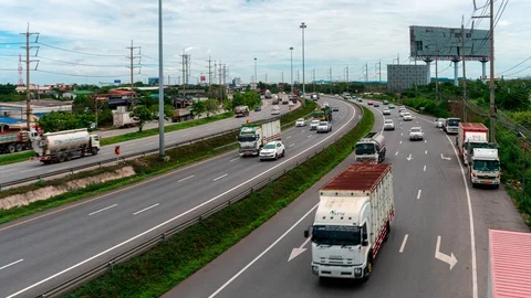 Time lapse Traffic on the motorway . Stock Footage 115582618
