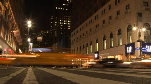 Time-lapse traffic in New York Stock Footage 32240960