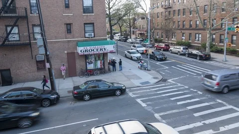 Time lapse traffic Queens New York USA Stock Footage 89255400