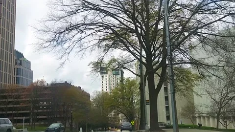 Time lapse of traffic on a road downtown Stock Footage 142041660