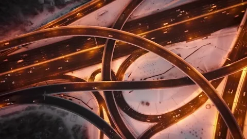 Time-lapse traffic on a road junction Vídeo Stock 167494901