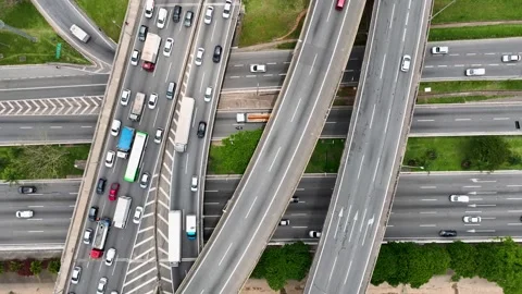 Time Lapse Traffic at road of Sao Paulo Brazil. Transportation scene. Stock Footage 221484465