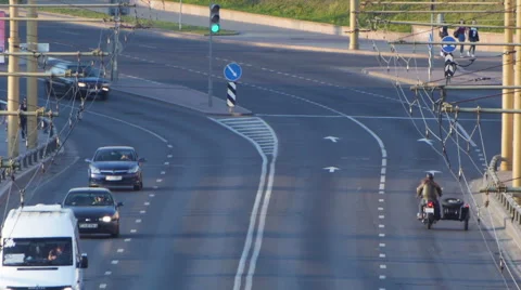 Time lapse of traffic on the roads Stock Footage 63498194