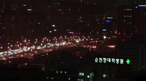 Time lapse. Traffic. Seoul Stock Footage 291647