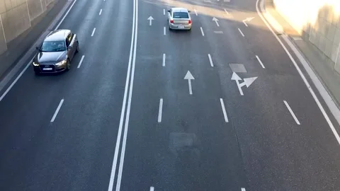Time Lapse of traffic at sunset Stock Footage 133537904