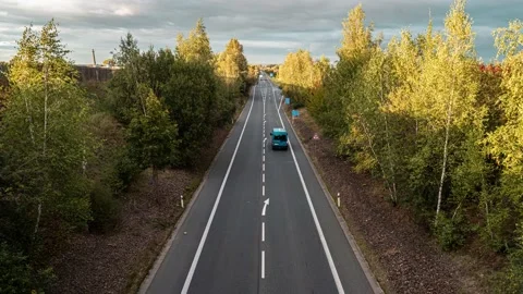 Time-lapse of traffic before sunset Stock Footage 140544926