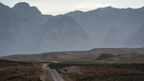 Time lapse of traffic on the us road to California Stock Footage 249964707