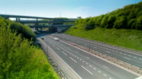 Time lapse of trafic on the M25 Motorway Stock Footage 10591124