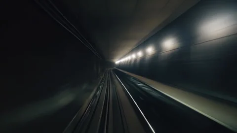 Time lapse. The train arrives at the station. London. Stock Footage 88636993