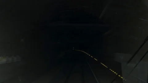 A time lapse train ride through the Gotthard Base Tunnel in Switzerland, Stock Footage 129925697