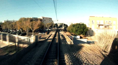Time Lapse Train Transit Stock Footage 35108256