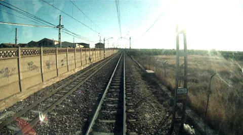 Time Lapse Train Transit Stock Footage 35108318
