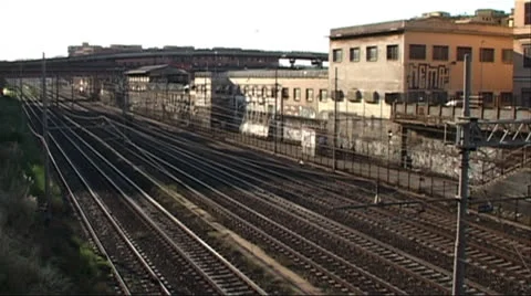 Time lapse-trains-rome-1 Stock-Footage 22841667