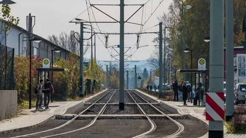 Time lapse Tram Video stock 89689209