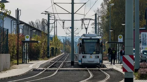 Time lapse Tram Video stock 89689228