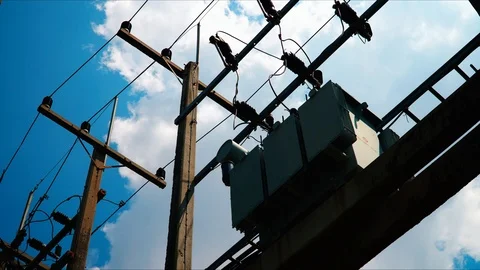 Time lapse tranformer high volt. Stock Footage 118761139