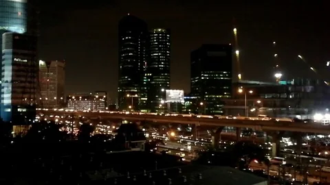 Time lapse transportation on express way in Bangkok Thailand. Stock Footage 79030755