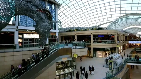 Time Lapse At Trinity Leeds , Shopping centre in Leeds, UK Stock Footage 62490147