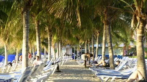 Time Lapse of Tropical Beach Stock Footage 18603608