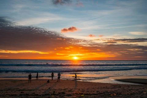 Time lapse tropical Beach Sunset Paradise 写真素材