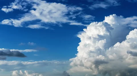 Time lapse of tropical clouds on sunny day. 4K 2160 Stock Footage 45845688