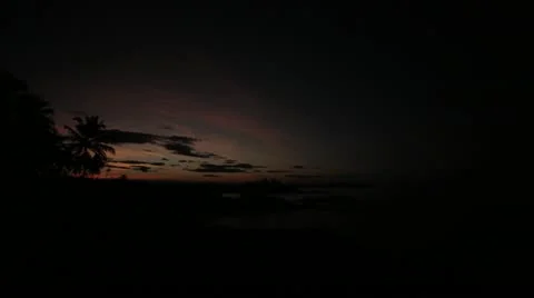 Time Lapse of Tropical Sunrise, Goa, India. Stock Footage 10953772