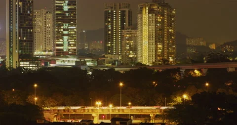 Time Lapse of The TTDI Metro Station in Kuala Lumpur, Malaysia Stock Footage 147317093