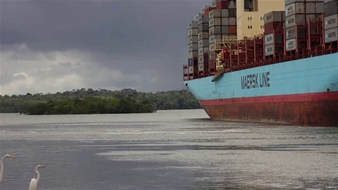 Time lapse of a tugboat pushing the container ship 動画素材 75177150