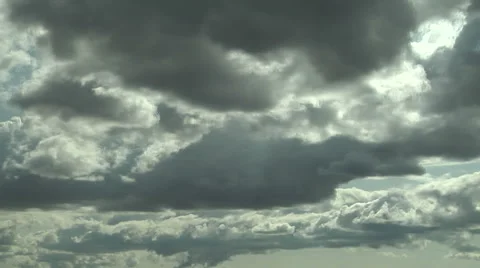 Time Lapse of Turbulent Clouds Soon to Become a Rainstorm Stock Footage 54733452