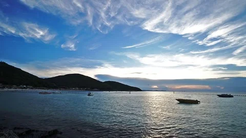 Time lapse of Twean beach, Larn island, Thailand Video stock 74665045