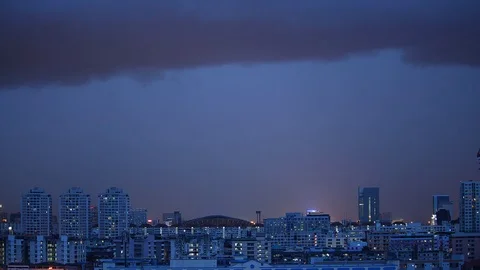 Time Lapse - Twilight Sunset with Moving clouds Stock Footage 88121874