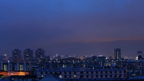 Time Lapse - Twilight Sunset with Moving clouds Stock Footage 88124824