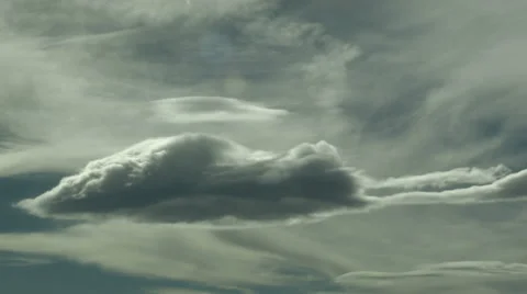 Time Lapse of UFO Clouds Hovering over the Rockies Stock Footage 54758156