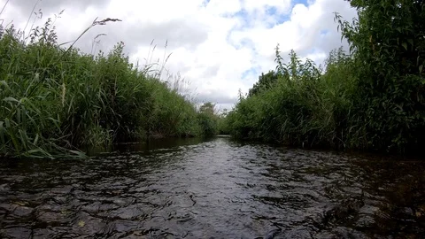 Time lapse of a UK river on a cloudy day 動画素材 112308669