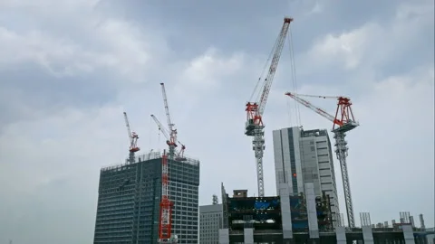 Time lapse under construction building Stock Footage 139431243