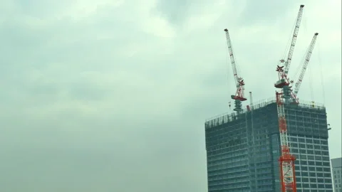 Time lapse under construction building Stock Footage 140422858