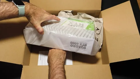Time-Lapse Unpacking of Quadro RTX 4000 GPU Stock Footage 304864831
