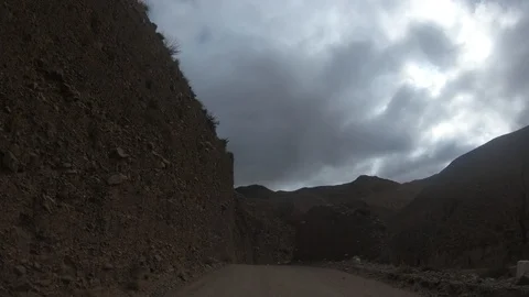 Time lapse of unpaved road at steep serpentine track. Iruya 스톡 동영상 103502202