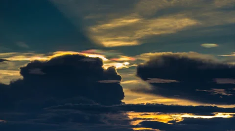Time lapse unseen beautiful rainbow clouds natural phenomenon in sky Stock Footage 29629822