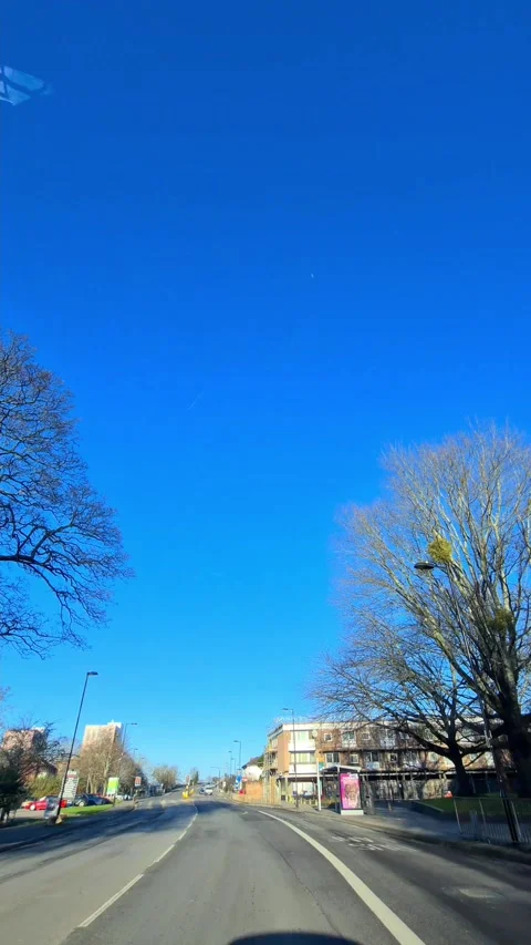 Time Lapse. Urban Car Drive Through City Streets of United Kingdom Stock Footage 340539249