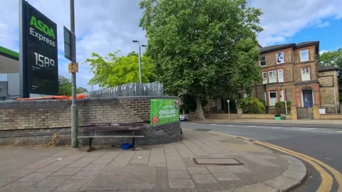 Time Lapse. Urban Car Drive Through City Streets of United Kingdom Stock Footage 340540089