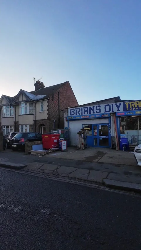 Time Lapse. Urban Car Drive Through City Streets of United Kingdom Stock Footage 340544375