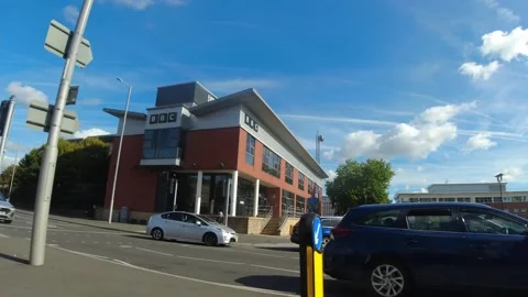 Time Lapse. Urban Drive Through City Streets of England Stock Footage 321411025