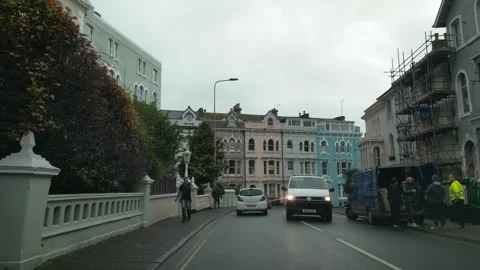 Time Lapse Urban Drive Through British City Streets of England Stock Footage 323139167