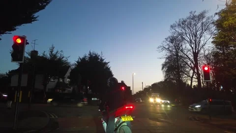 Time Lapse. Urban Night Drive Through City Streets of England Stock-Footage 333000955