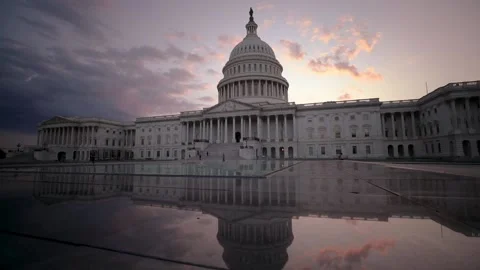 Time-lapse of the US Capitol at sunset Stock-Footage 138132107